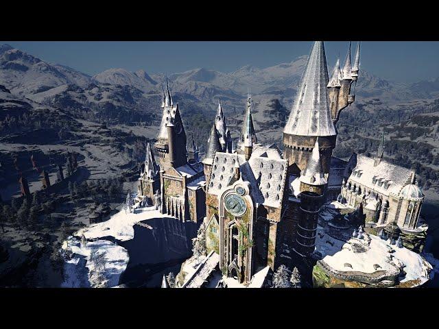 Relaxing Cinematic Tour in Hogwarts Castle (Harry Potter Ambience & Music in Hogwarts Legacy)