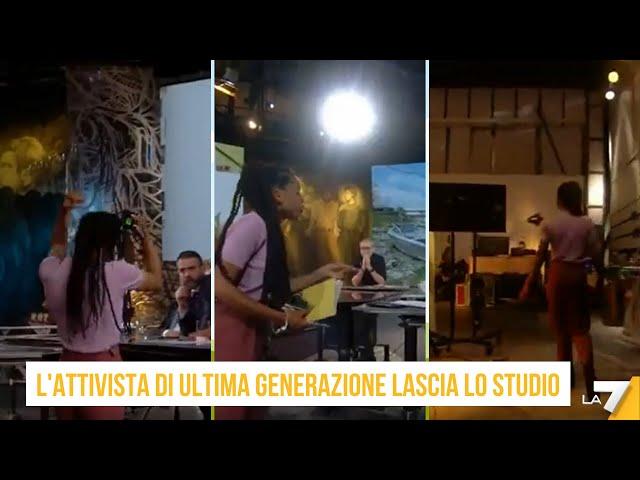 L'attivista climatica (UG) lascia lo studio dopo lo scontro col geologo: "Impara l'educazione"