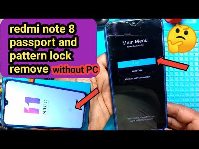 redmi note 8 lock kaise tode|| redmi note 8 pattern remove | redmi note 8 frp unlock | #redmi