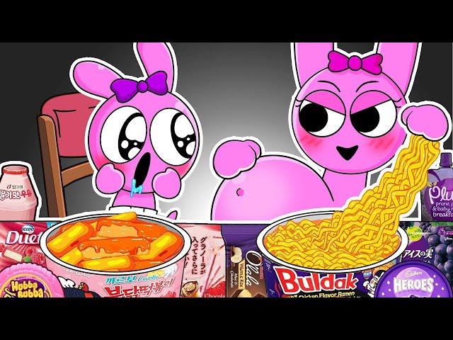 Incredibox Sprunki - PINKI Pregnant & Baby PINKI Convenience Store Mukbang Animation | ASMR