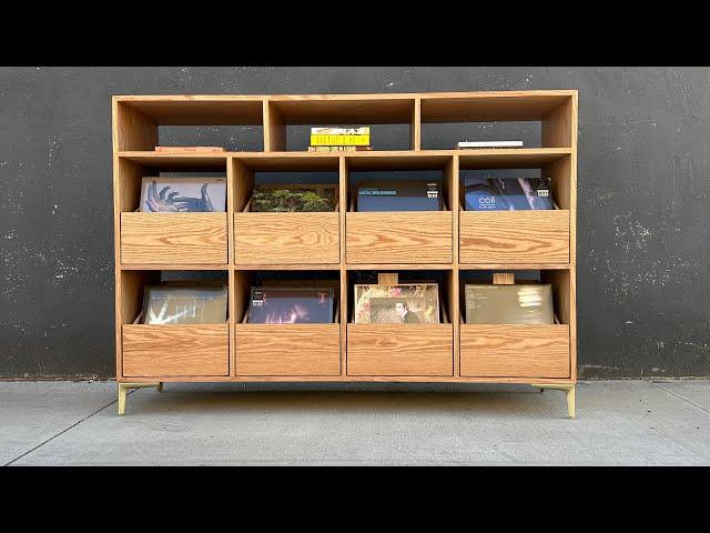 Custom Order Our 8-Drawer Vinyl Record Storage Cabinet With Receiver Bays