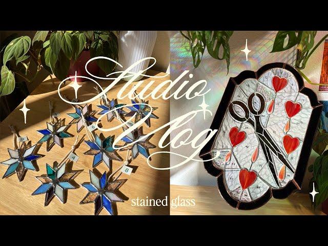 studio vlog  new stained glass & how i film content