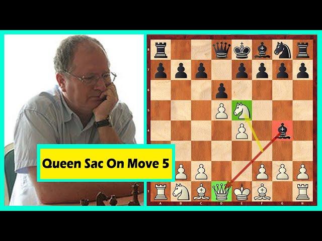 This Is Insane! Queen Sacrifice On Move 5