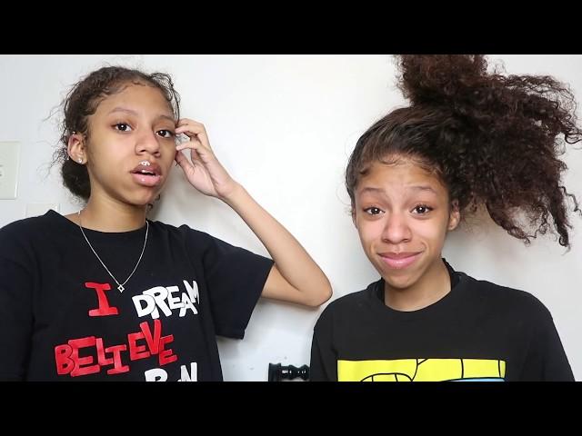 TWIN SISTER DOES MY HAIR! ( GOES WRONG ) | Thewickertwinz