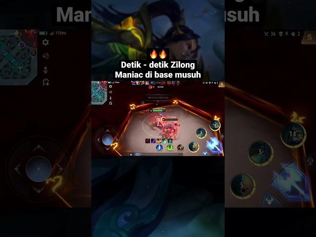 DI BASE MUSUH PUN MANIAC #mlbb #zilong