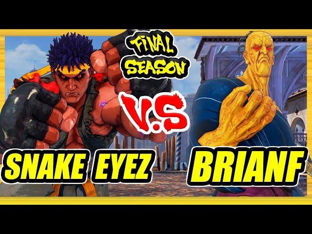 SFV CE  Snake Eyez (Kage) vs BrianF (Oro)  Ranked Set  Street Fighter 5