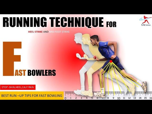 RUNNING TECHNIQUE FOR FAST BOWLING IN CRICKET |  HOW TO STOP SHIN, CALF, HEEL AND KNEE PAIN | HINDI