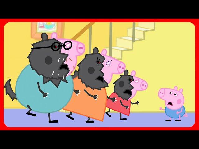 Oh No! Peppa Pig's Family Has Turned into Zombie Werewolves! Peppa Please Run Now!