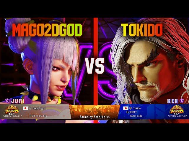 SF6 ▰ mago (Juri) VS Tokido (Ken) | High Level Gameplay | Street Fighter 6 High Level