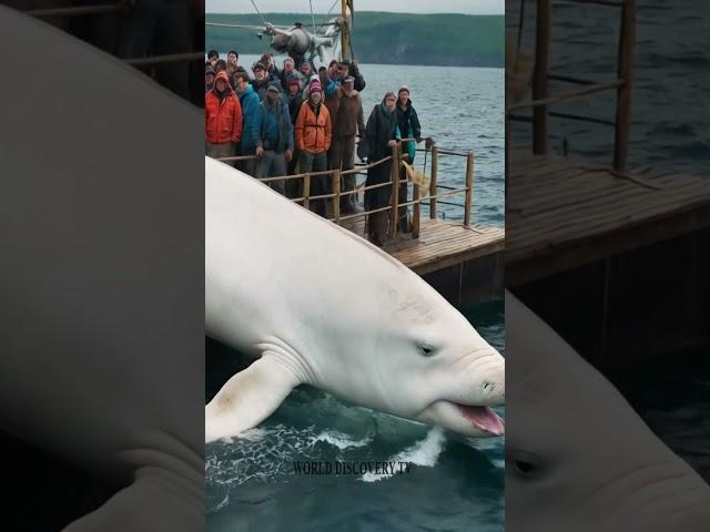 Giant Sea Monsters Beluga Whale ! #GiantSeaCreatures #FishingDiscoveries #OceanMysteries #shorts