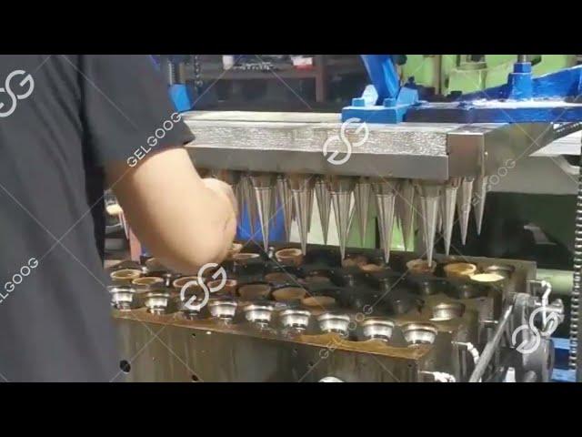 Industrial Ice Cream Wafer Cone Making Machine Test