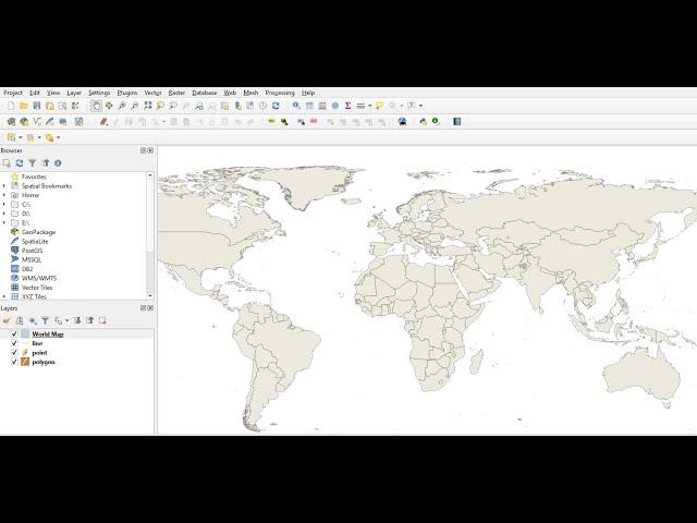 Create new layer in QGIS.