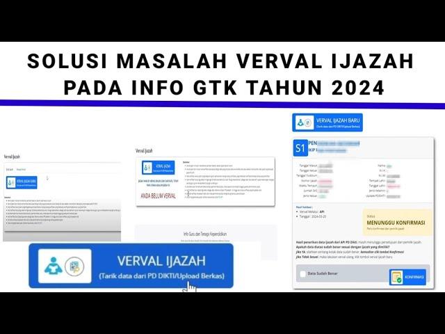 Solusi Terkait Masalah Verval Ijazah Pada Info GTK Tahun 2024