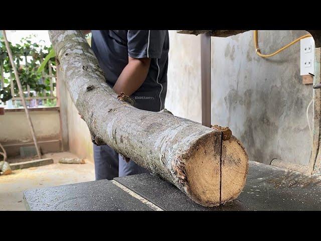 Woodworking Ideas Great And Easily From Dry Tree Stump // Build Long Bench From Monolithic Wood