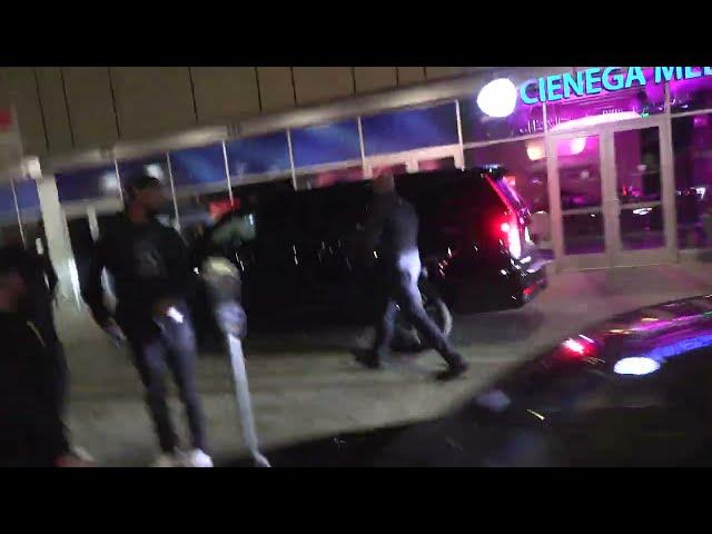 Drake's driver escapes via sidewalk just minutes before shots fired at Justin Bieber after party