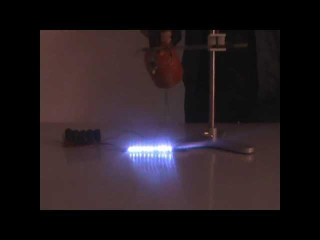 Heated glass - electric conductor - physics experiment