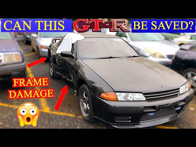  I JUST FOUND THIS TOTALED NISSAN SKYLINE R32 GT-R AT THE SALVAGE AUCTION But CAN IT BE SAVED?