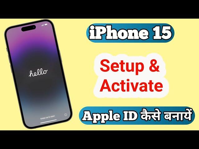 iPhone 15: How to Create a new Apple ID & Setup (step by step) for Beginners | iPhone 15/15pro Setup