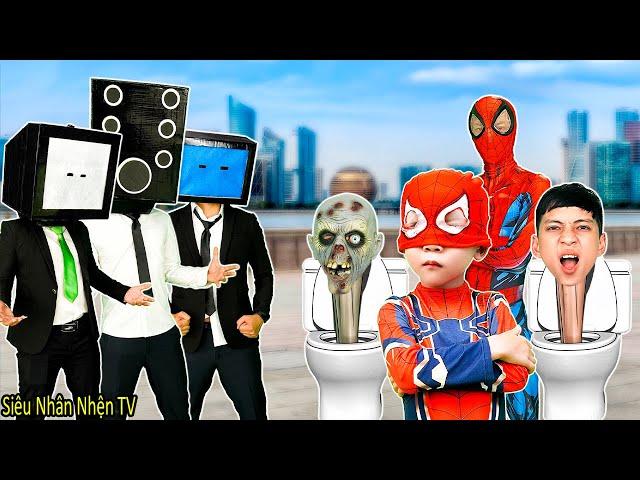 Siêu Nhân Nhện Và Cameraman Tiêu Diệt Skibidi Toilet || Spider-Man Family