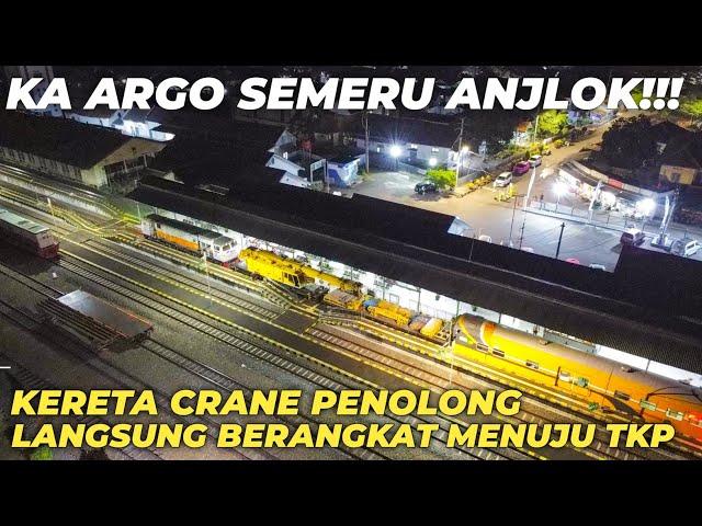 KA Argo Semeru Anjlok! Kereta Crane Penolong Langsung Berangkat Dari Stasiun Banjar Menuju TKP!