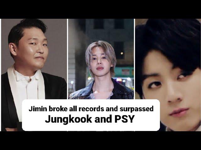 Jimin broke all records and surpassed Jungkook and PSY and become the only leading man in Kpop.