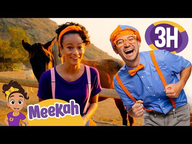 Blippi x Meekah Feed Farm Animals   | Educational Videos For Kids | Moonbug Celebrating Diversity