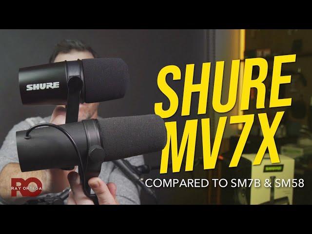 Shure MV7X Microphone Review with Samples Comparing the SM7B and SM58