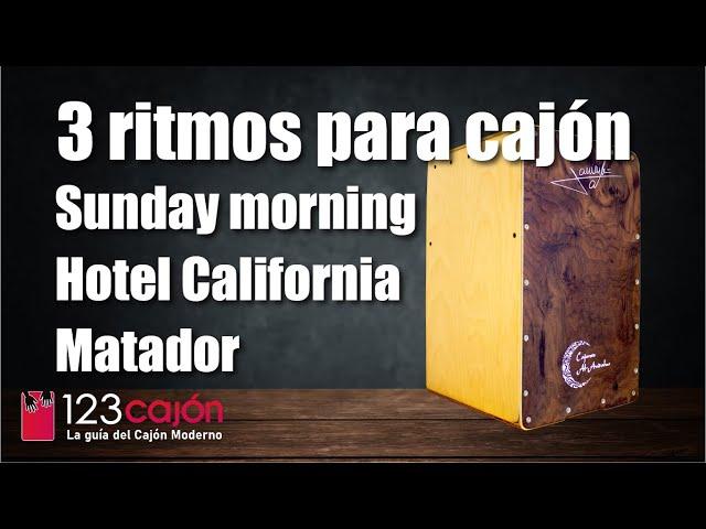 3 CANCIONES FAMOSAS en el CAJÓN - 3 ritmos de cajon