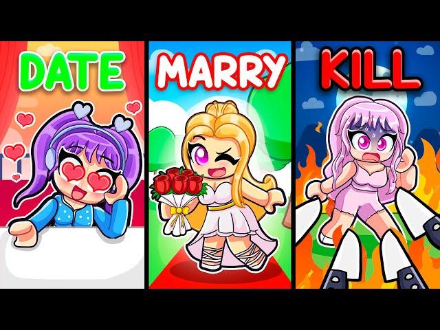 DATE MARRY KILL WITH MY CRAZY FAN GIRLS... (Roblox Brookhaven)