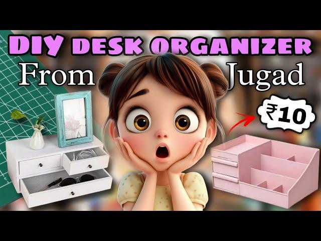 Aesthetic Desk Organiser idea || From Jugaad..! | Shifa Craft