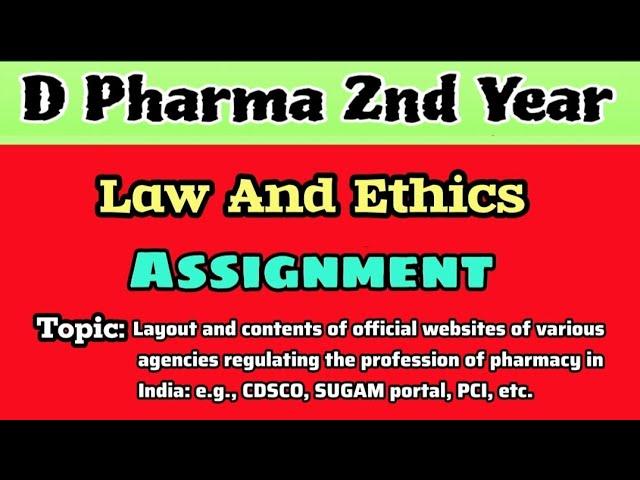 Layout & contents  official websites various agencies regulating the profession of pharmacy in India