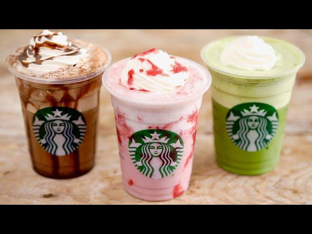 Homemade Starbucks Frappuccino Recipes Made With All Natural Ingredients | Copycat Recipe