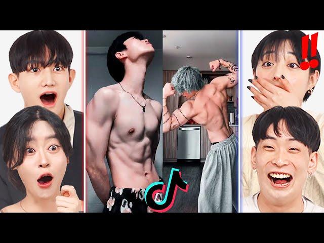 Koreans React to "6 Feet Tall And Super Strong" Tiktok For The First Time!