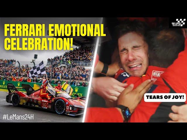 The Ferrari Hypercar "EMOTIONAL CELEBRATION" After Winning Le Mans 24 hour 2024 | FULL REACTION!