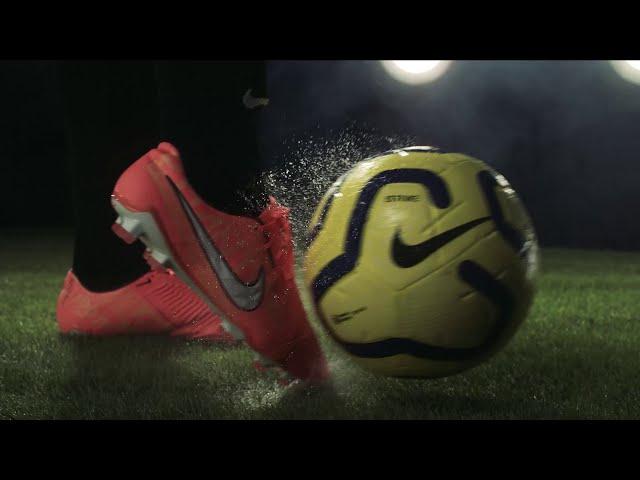 Football in slow motion - social media video ad - stock video