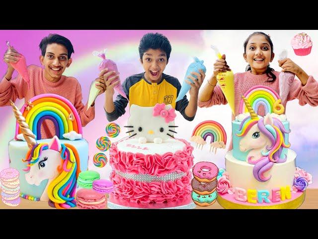 Extreme 2 layer cake decorating Challenge | cake decorating | #cakedecorating