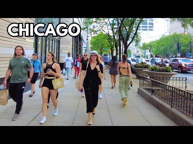 Summer Time in Chicago Walking Tour on Friday | June 21, 2024 | 4K Video City Sounds