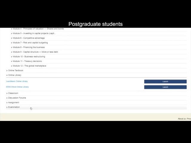 Online Learning Centre demonstration