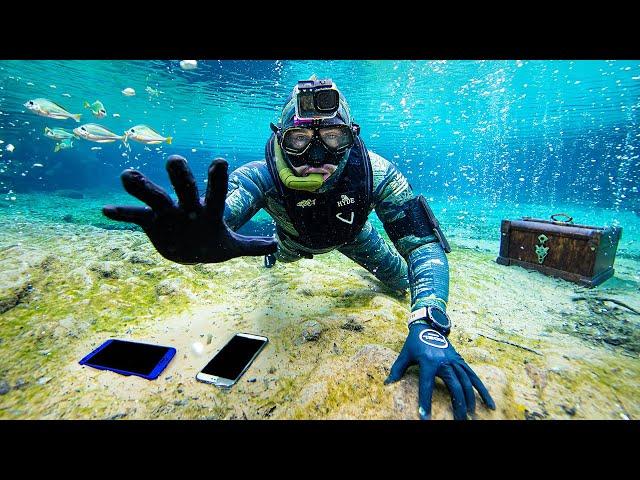 Searching for Treasure in World's CLEAREST Water!! (invisible water)