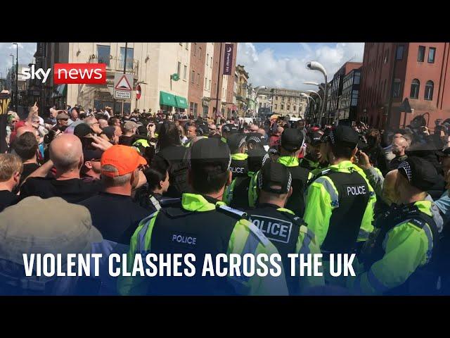 UK protests: Violent disorder breaks out across the country