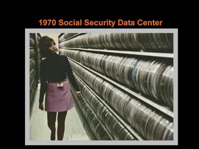 Computer Data Center Social Security Office, IBM System/360 Mainframe (1968-1970) short