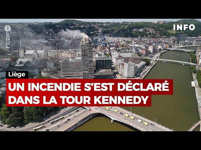 Liège : un incendie dans la tour Kennedy - RTBF Info