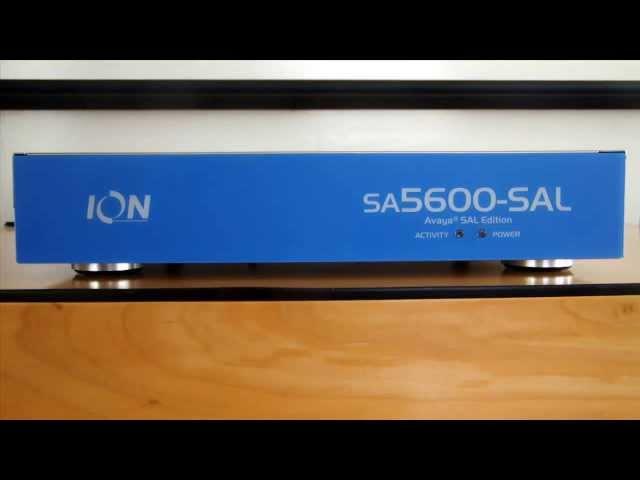 How to Connect and Setup the ION SA5600-SAL - Avaya SAL Edition Secure Appliance