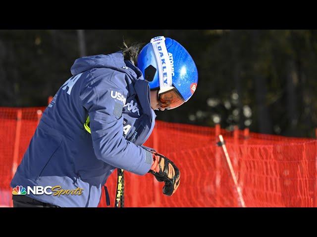 Mikaela Shiffrin crashes out in scary-looking Cortina downhill fall | NBC Sports