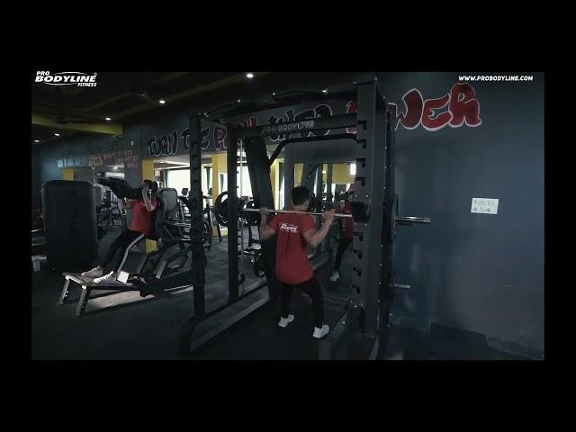 Video tour of Muscle Hub Fitness in Dehradun with high-end fitness equipment provided by Probodyline