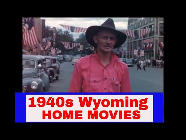 " SUMMER IN WYOMING " 1940s HOME MOVIE   UNIVERSITY OF WYOMING, SUMMER CAMP, CHEYENNE RODEO 44424