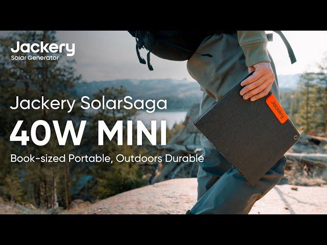 Book-sized Portable, Outdoors Durable | Jackery SolarSaga 40W Mini Solar Panel