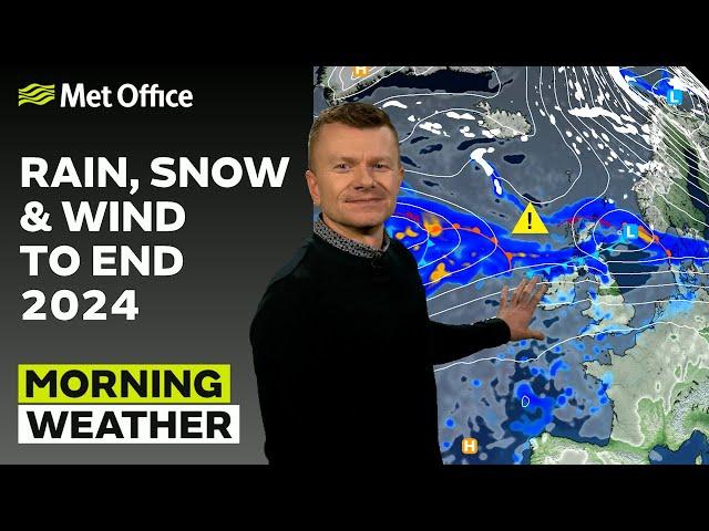 30/12/2024 – Unsettled end to the year – Morning Weather Forecast UK – Met Office Weather