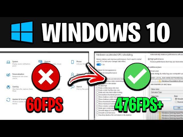 How To Optimize Windows 10 For GAMING - Best Settings for FPS & NO DELAY! (UPDATED)