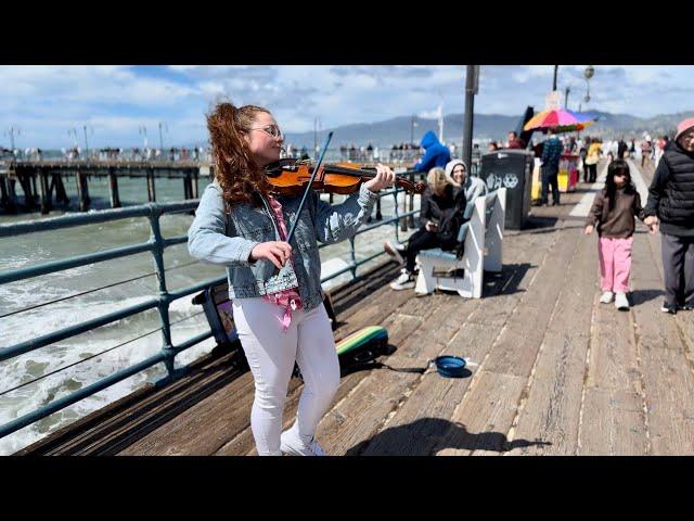 Stand By Me - Ben E. King | Santa Monica Pier Violin Street Performance - Holly May Violin